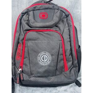 NWT OGIO Backpack Dark Gray Red Laptop Compartment Tech School Commuter Bag
